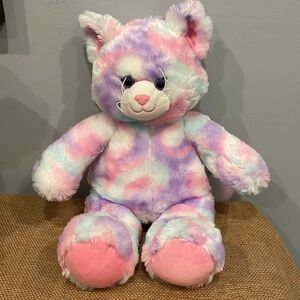 Build a bear pastel swirl kitty cat cotton candy colors